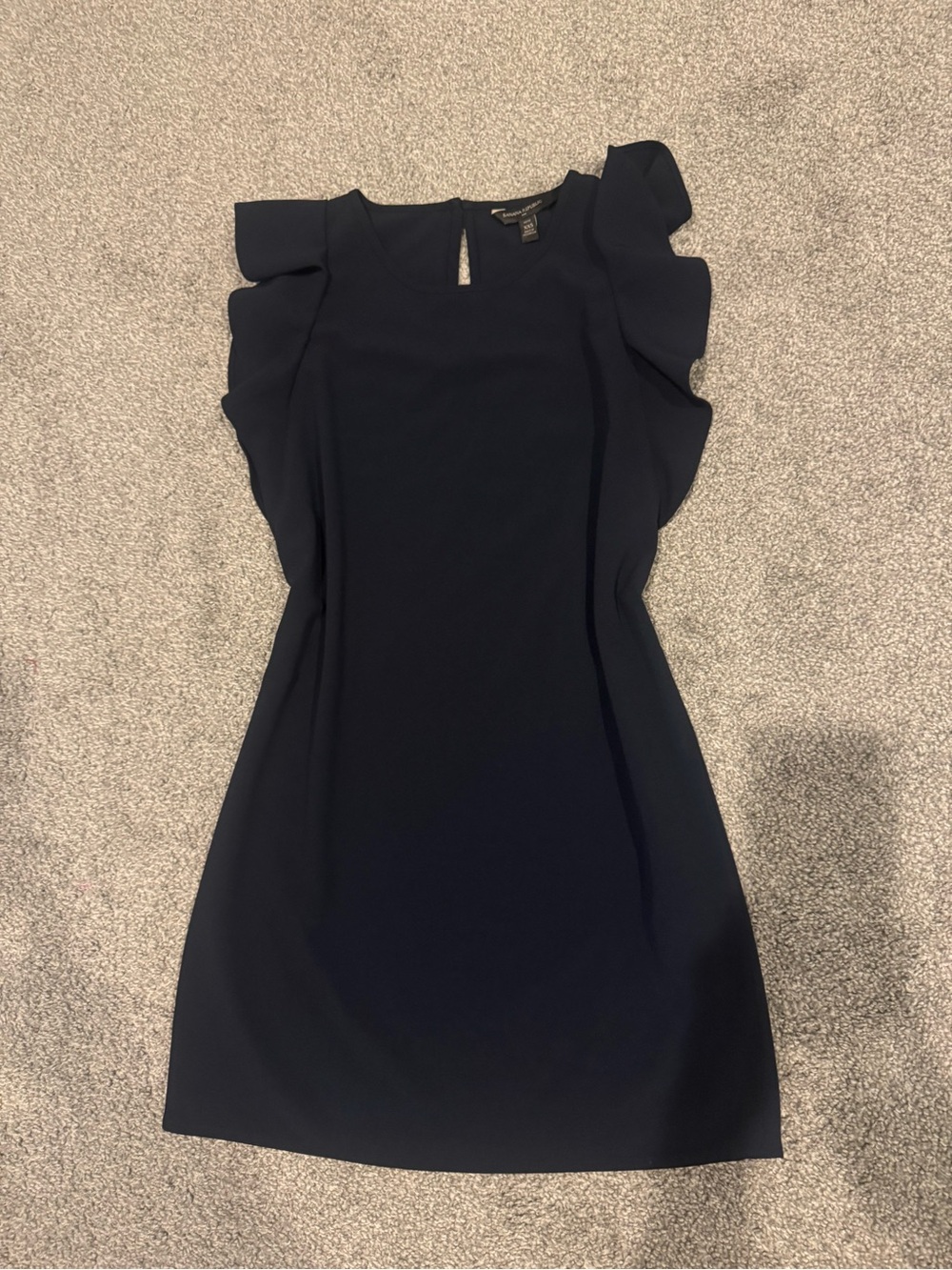 Banana Republic Navy Ruffle Sleeve Mini Dress